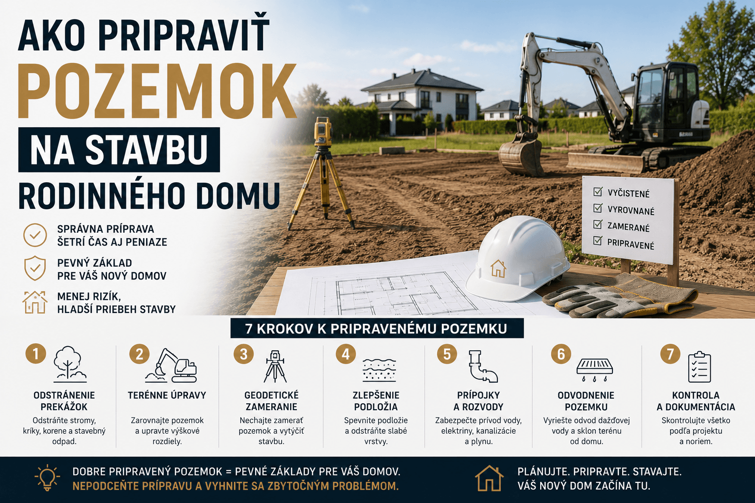 Ako pripraviť pozemok na stavbu rodinného domu