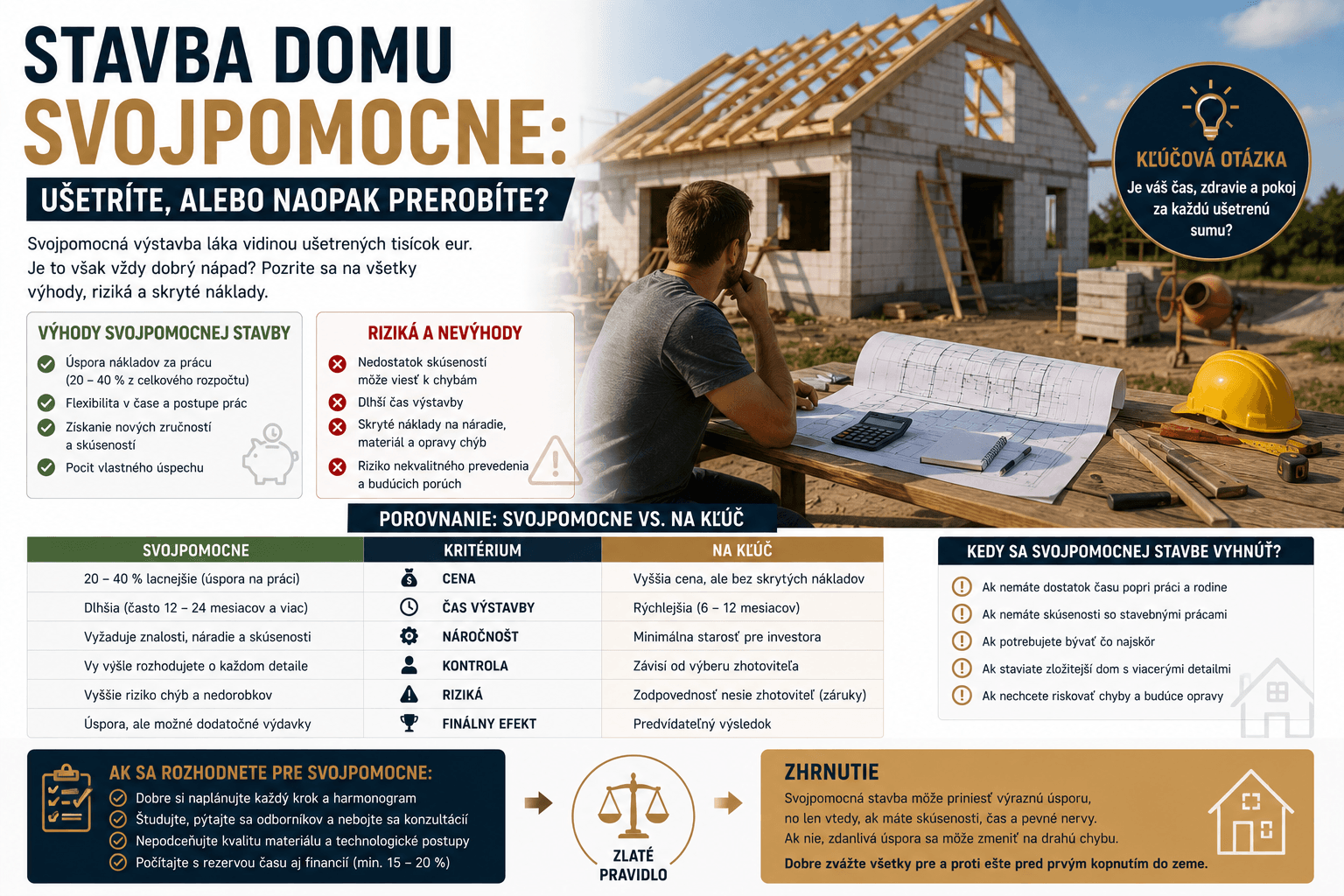 Stavba domu svojpomocne: Ušetríte, alebo naopak prerobíte?